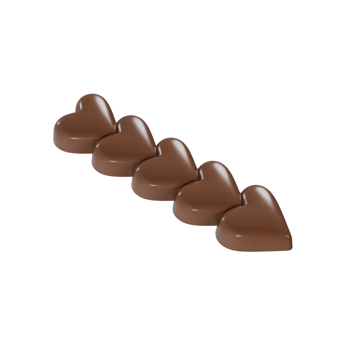 1002-Bar Kalp Zinciri Modeli Polikarbon Çikolata Kalıbı