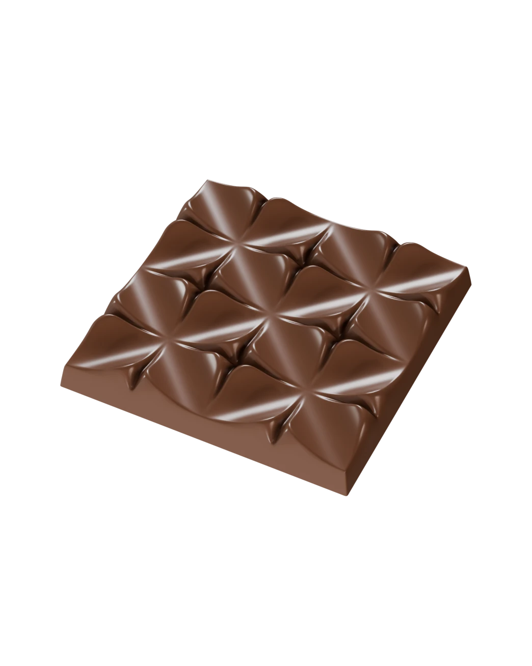 2005-Tablet 3D Piramit Yıldız Desenli Polikarbon Çikolata Kalıbı