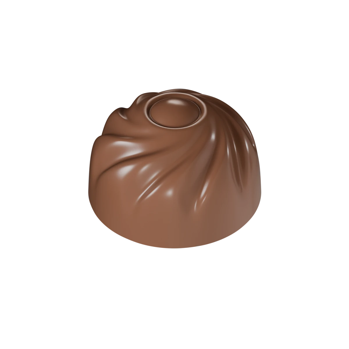 4006-Pralin Girdap Formlu Spiral Polikarbon Çikolata Kalıbı