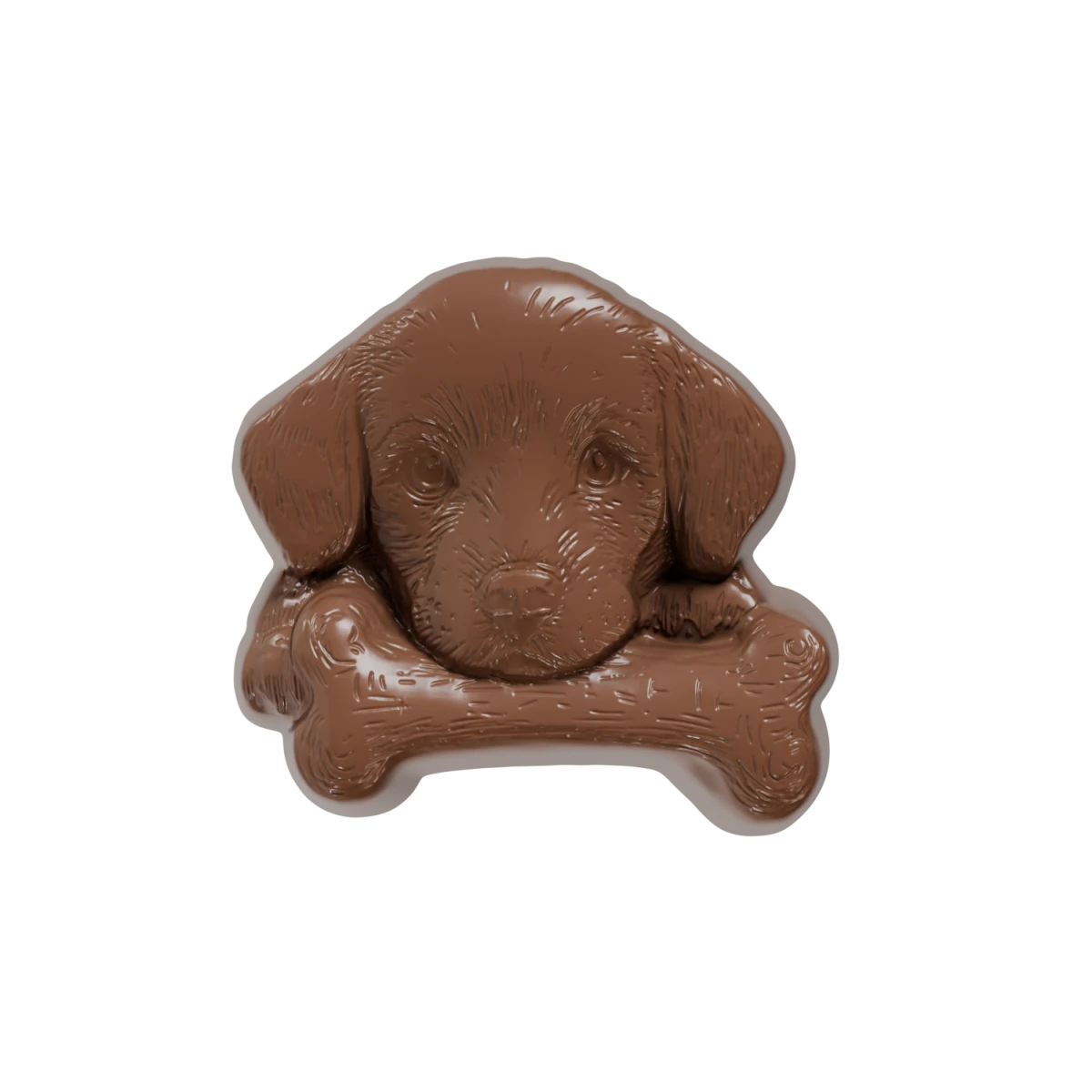 5008-Figür Kemik Detaylı Köpek Polikarbon Çikolata Kalıbı