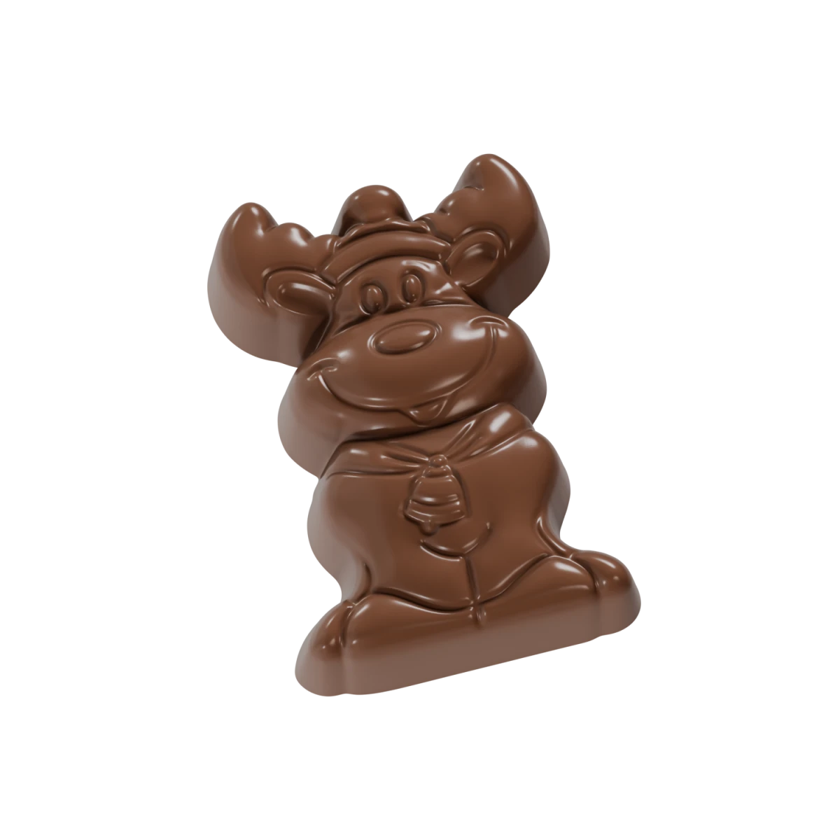 5010-Figür Şapkalı Sevimli Geyik Polikarbon Çikolata Kalıbı