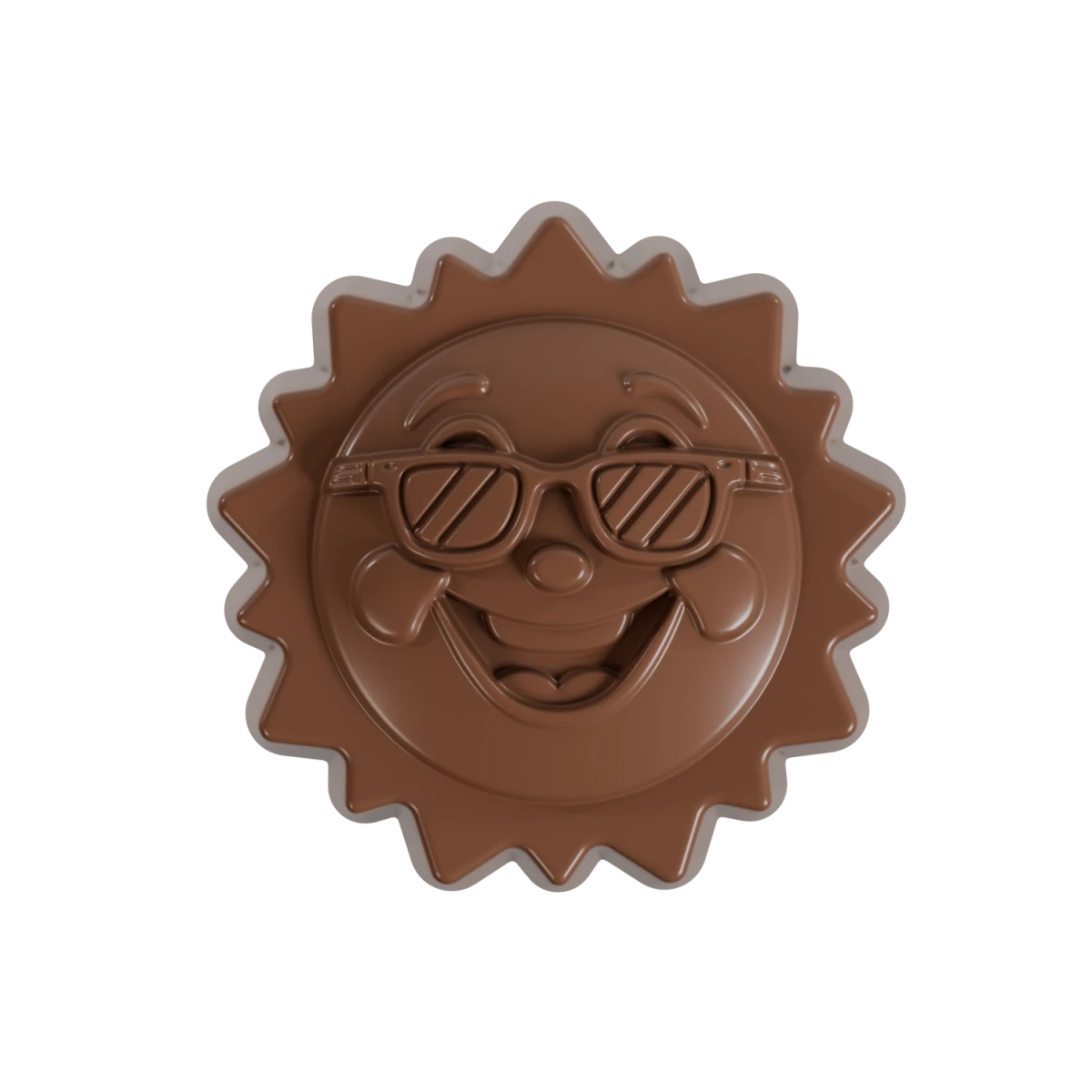 5013-Figür Güneş Gözlüklü Cool Güneş Polikarbon Çikolata Kalıbı